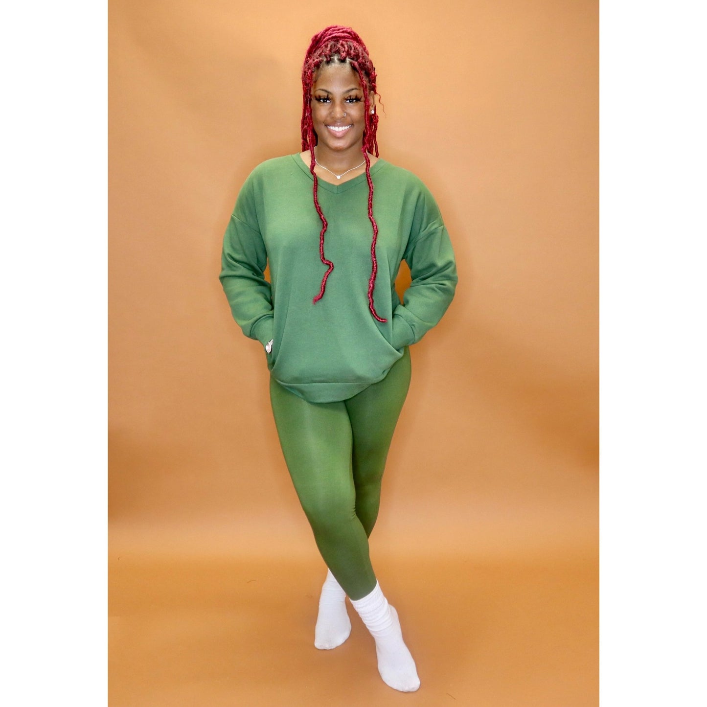 Army Green Pullover Set - Mad Swanky Kouture