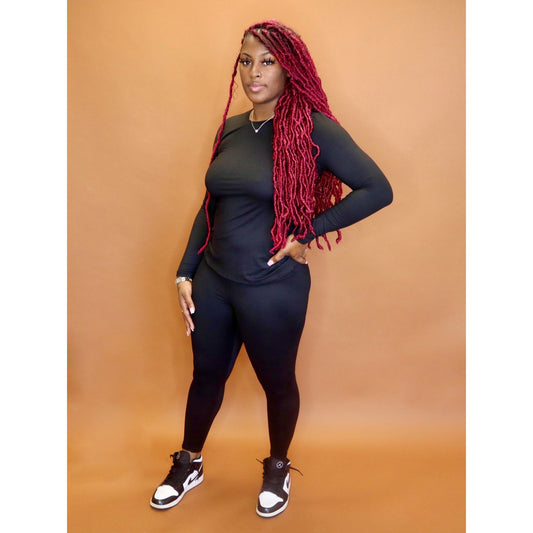 Black Plush Basic Set - Mad Swanky Kouture