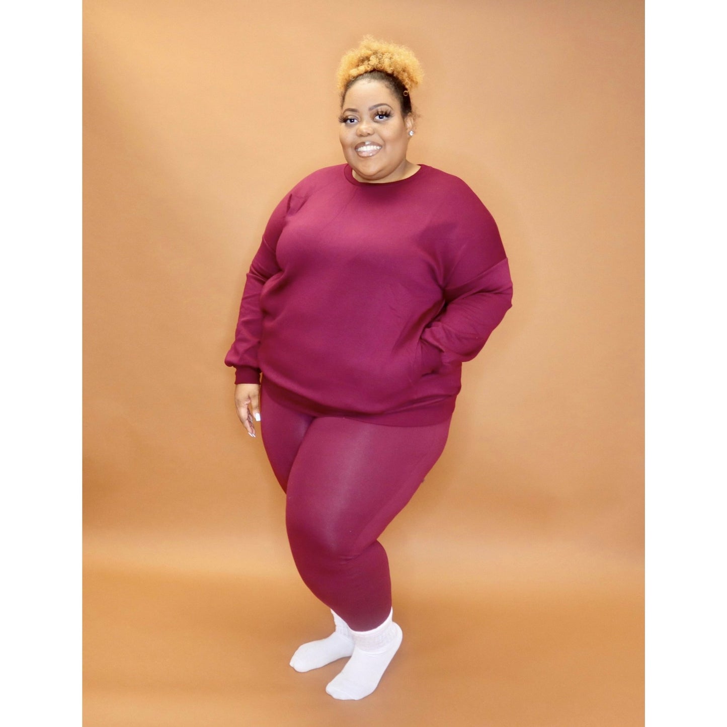 Burgundy Pullover CURVY - Mad Swanky Kouture