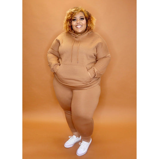 Camel Sweatpant Set CURVY - Mad Swanky Kouture