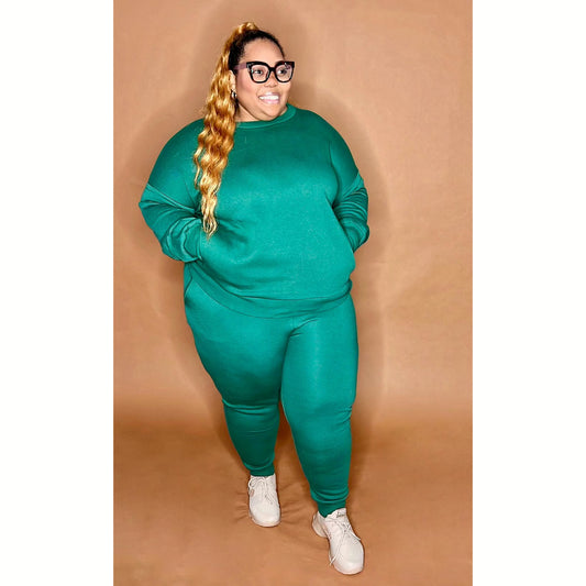 Kelly Green Jogger Set CURVY