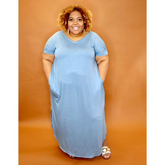Blue Grey Maxi CURVY