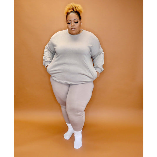 Khaki Pullover CURVY - Mad Swanky Kouture