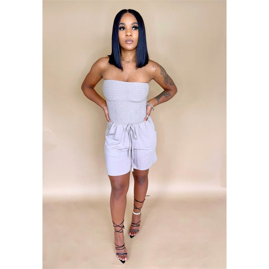 Mocha Tube Romper - Mad Swanky Kouture