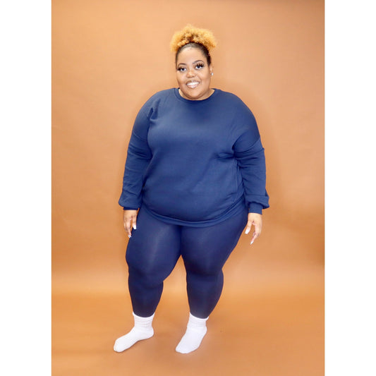Navy Pullover CURVY - Mad Swanky Kouture