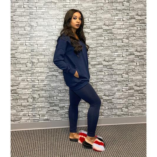 Navy Pullover Set - Mad Swanky Kouture