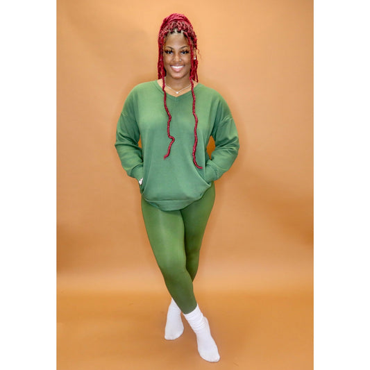 Army Green Pullover Set - Mad Swanky Kouture