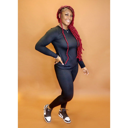 Black Plush Basic Set - Mad Swanky Kouture