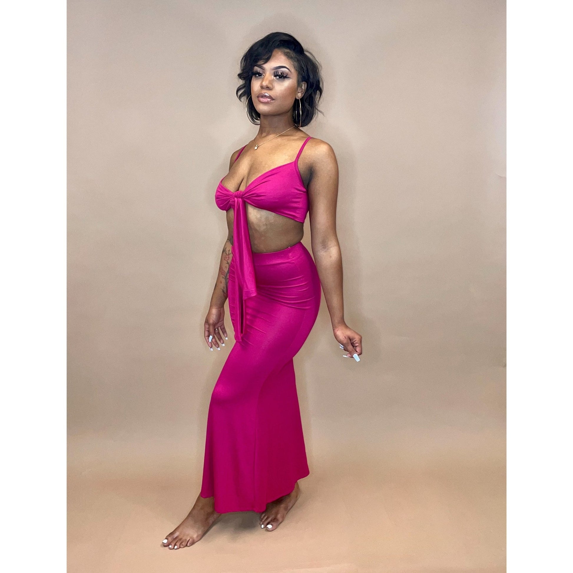 Fuchsia Vacay Set - Mad Swanky Kouture