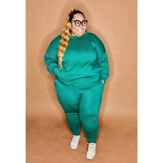 Kelly Green Jogger Set CURVY
