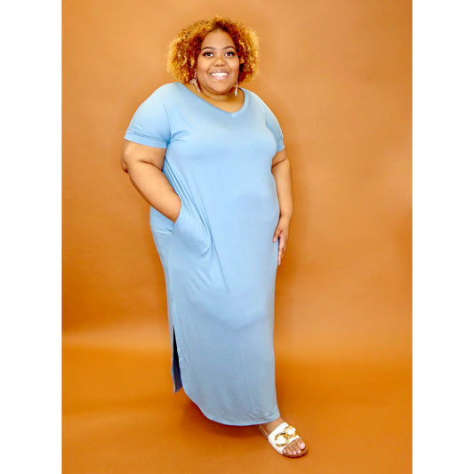 Blue Grey Maxi CURVY