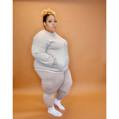 Khaki Pullover CURVY - Mad Swanky Kouture