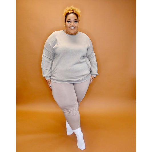 Khaki Pullover CURVY - Mad Swanky Kouture