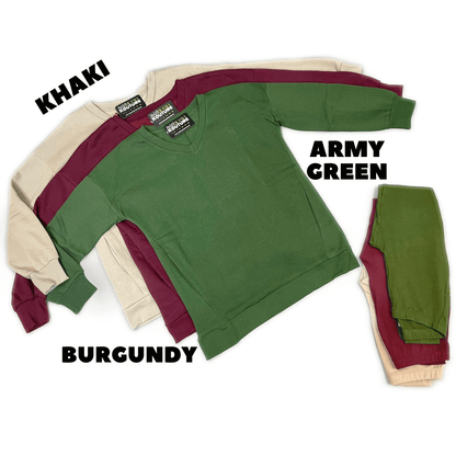 Khaki Pullover Set - Mad Swanky Kouture