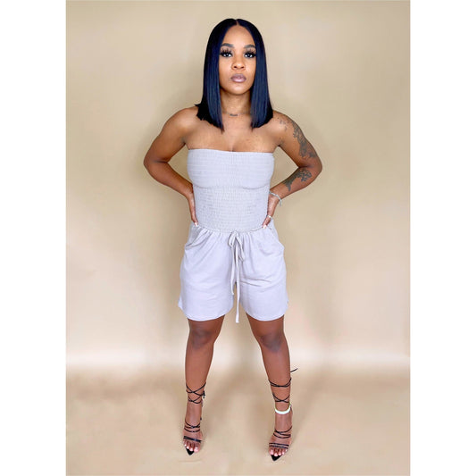 Mocha Tube Romper - Mad Swanky Kouture