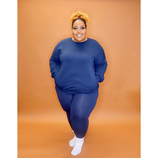 Navy Pullover CURVY - Mad Swanky Kouture
