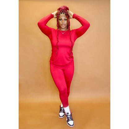 Red Plush Basic Set - Mad Swanky Kouture