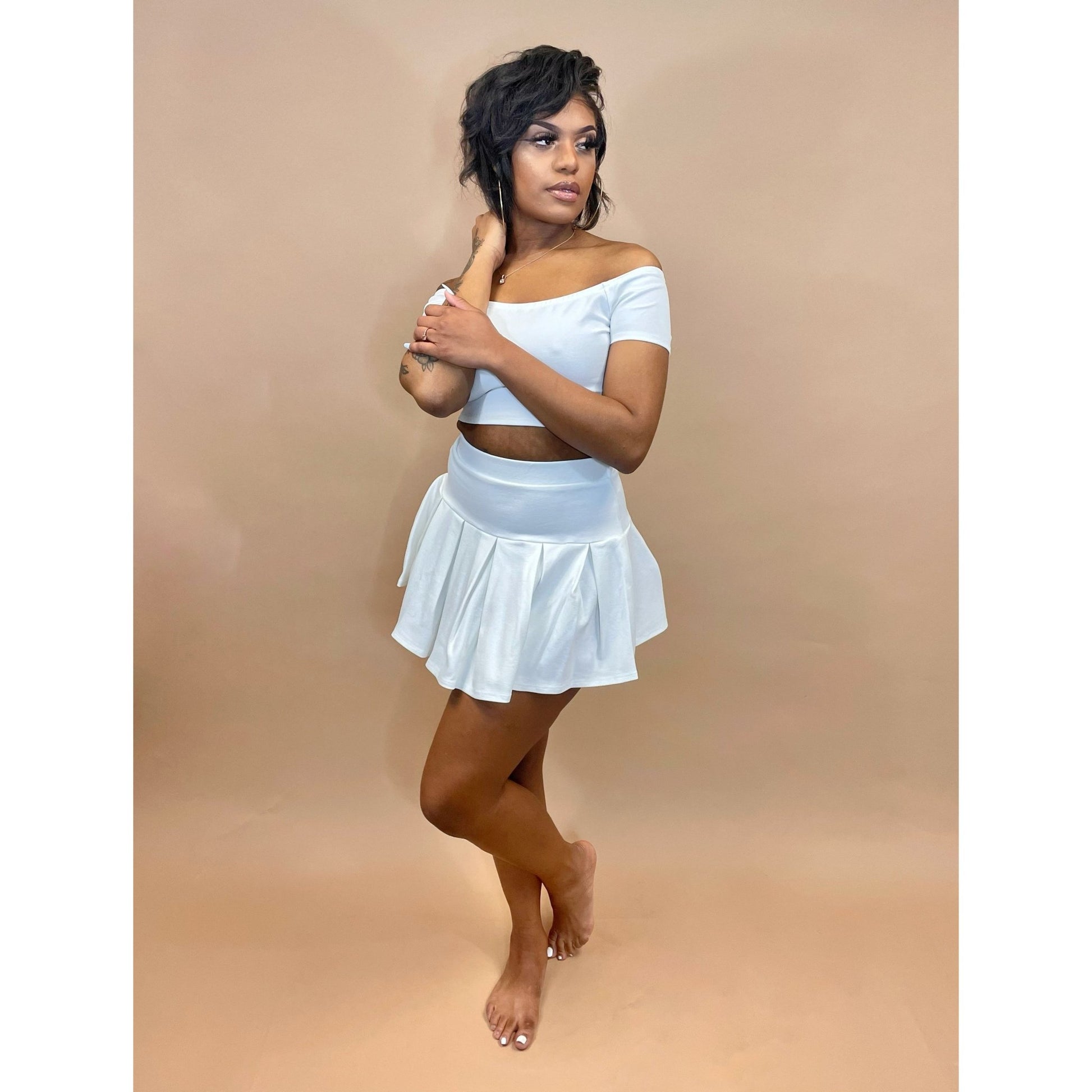 Sporty Chic White - Mad Swanky Kouture