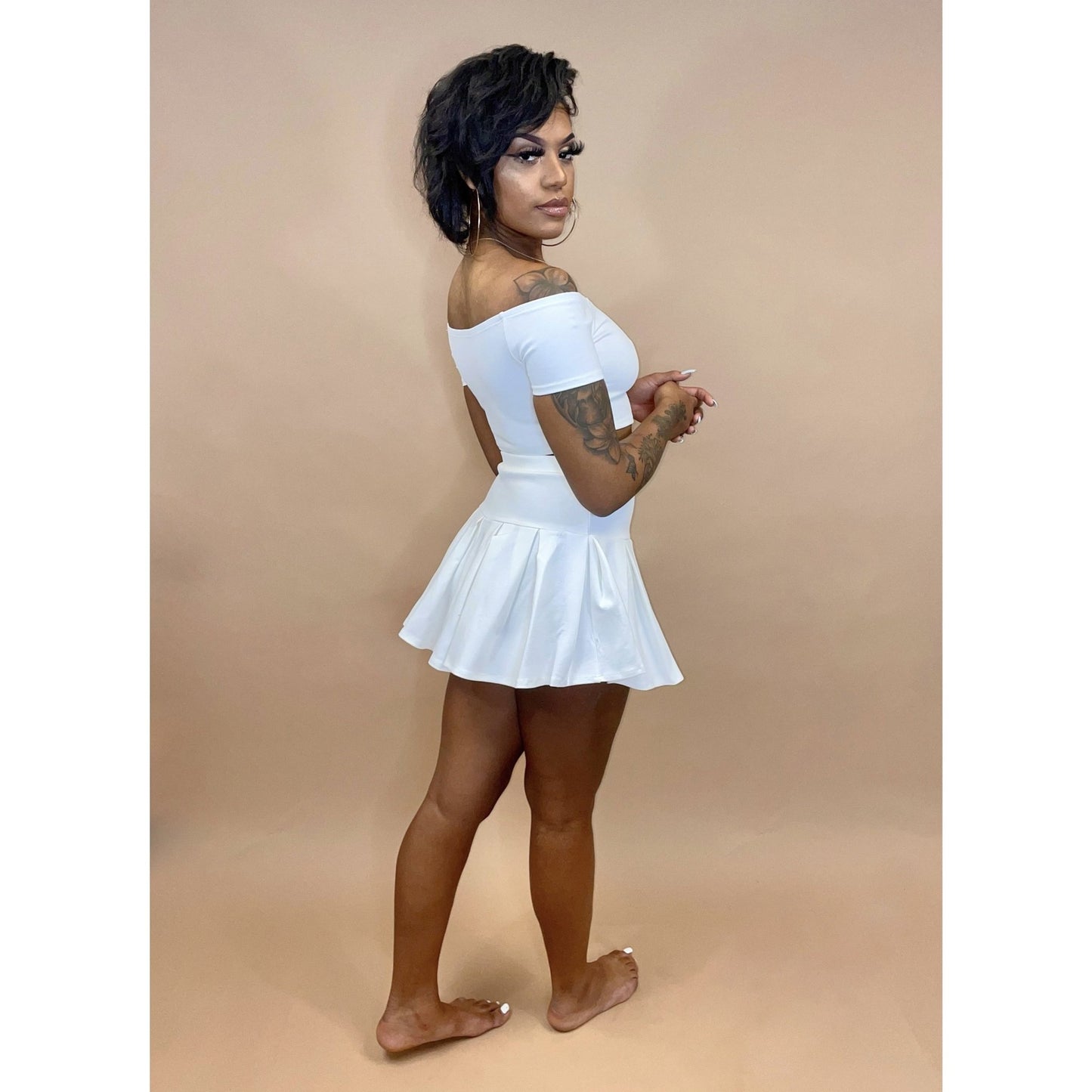 Sporty Chic White - Mad Swanky Kouture