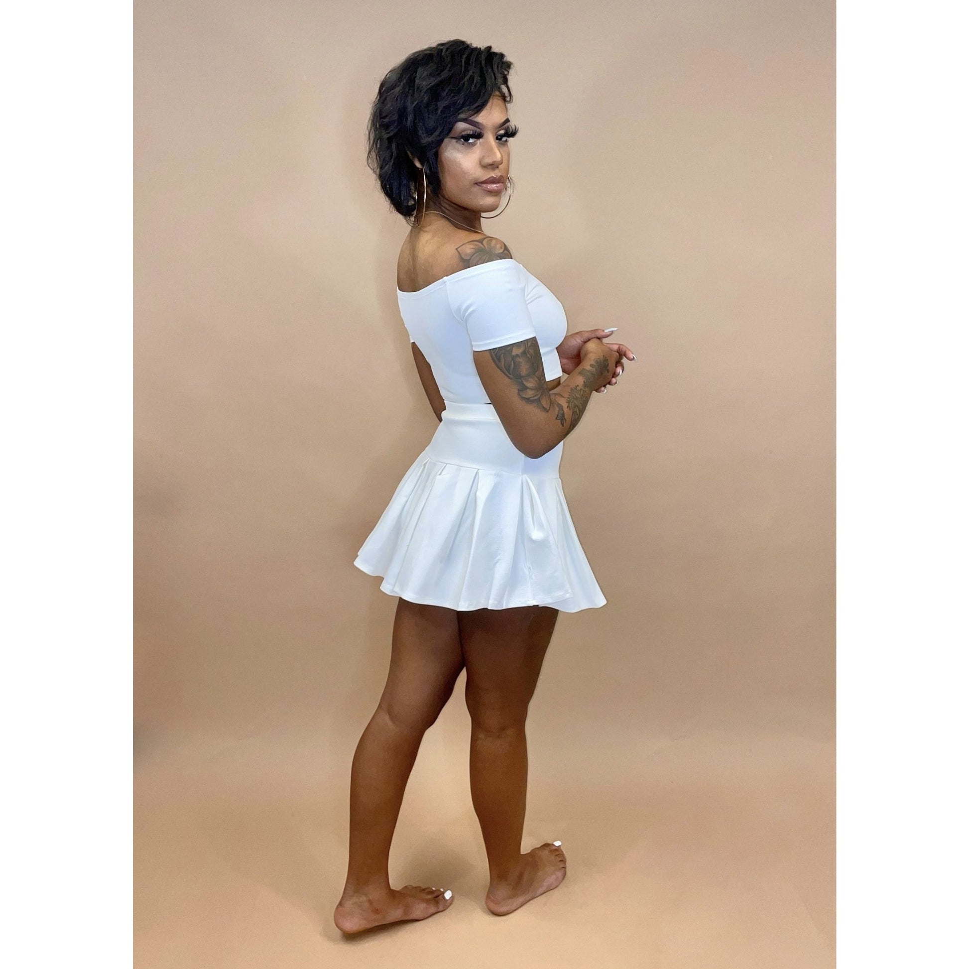 Sporty Chic White - Mad Swanky Kouture