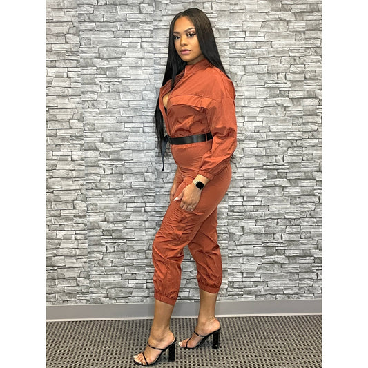 UnZip Rust Windbreaker - Mad Swanky Kouture