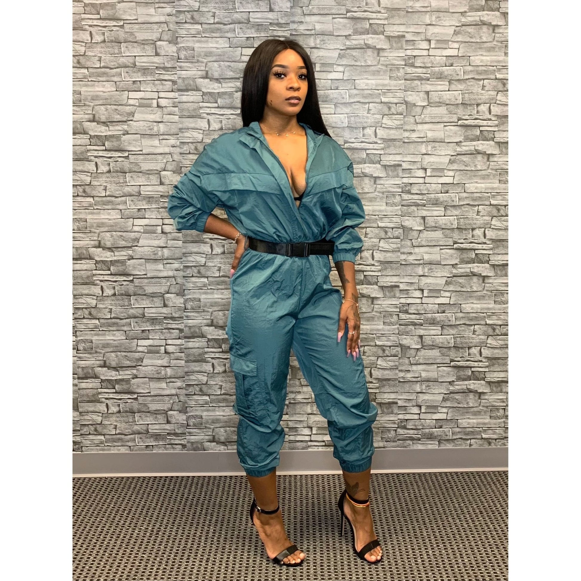 UnZip Teal Windbreaker - Mad Swanky Kouture