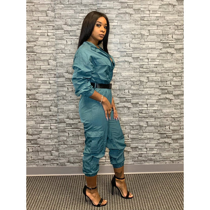 UnZip Teal Windbreaker - Mad Swanky Kouture